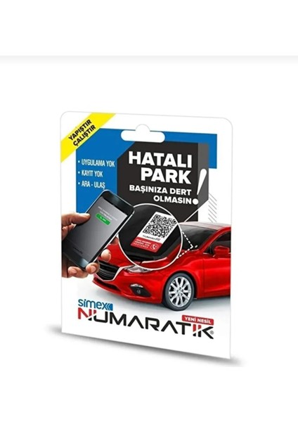 Hatalı Park Orkod Okuyucu Sticker(Arayan kişiye Numaranız görünmez)