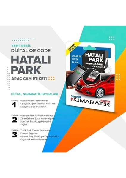 Hatalı Park Orkod Okuyucu Sticker(Arayan kişiye Numaranız görünmez) indirimleri