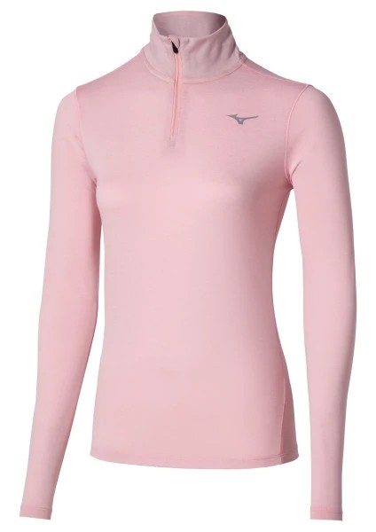 Core Impulse Yarım Fermuarlı Uzun Kollu Kadın Tişört Pembe