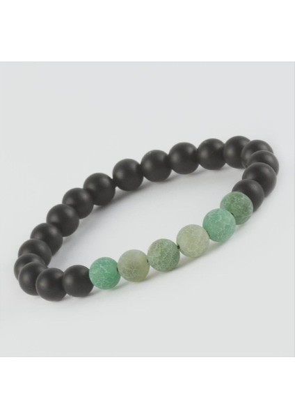 Msa-Shop Akik - Mat Onix Doğaltaş Bileklik-Yeşil