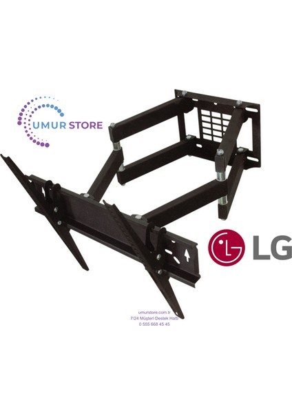 Nanocell 55NANO81T6A 4K Ultra Hd 55" Uydu Alıcılı Webos Smart 39-65 Inç Kilitli Hareketli LCD LED Tv Duvar Askı Aparatı