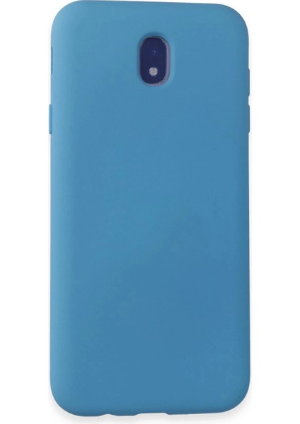 Samsung Galaxy J7 Pro / J730 Kılıf Nano Içi Kadife Silikon - Mavi