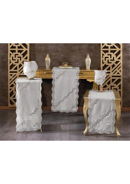 Rua Keten 5 Parça Salon Takımı Gri