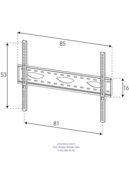 UE75U8000FUXTK 75'' 42-85 Inç Kilitli Sabit LCD LED Tv Duvar Askı Aparatı fırsatları