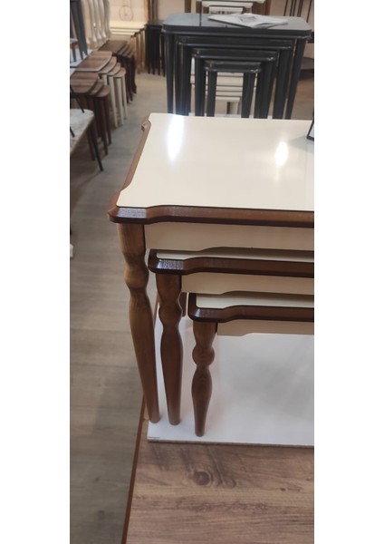 3lü Krem Inci Mdf Zigon Sehpa fiyatları