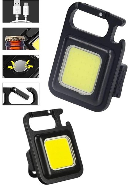 Msa-Shop Mıknatıslı Parlak LED Işık 3 Fonksiyonlu Şarj Edilebilir Ledli Mini Taşınabilir