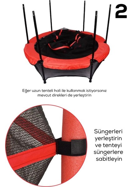 60 kg Taşıma Kapasiteli 160X140 cm Koruma Fileli Çocuk Trambolin fırsatları
