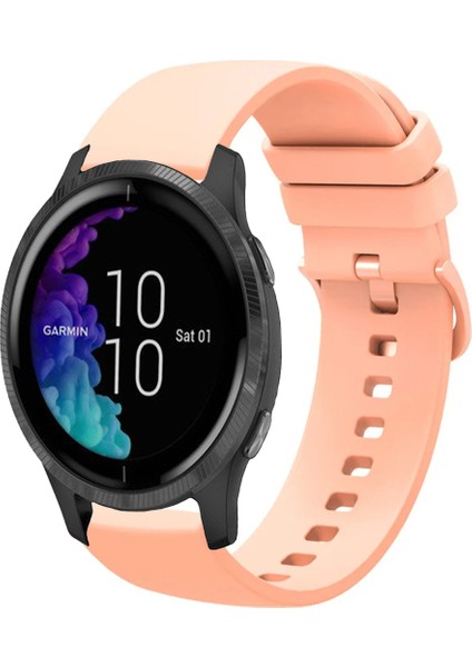 Garmin Venu ile Uyumlu Kordon Jel Silikon Tokalı Kayış