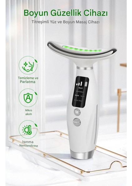 7 Program Boyun ve Yüz Gıdık Sarkma Kırışıklık Ems Güzellik ve Yüz Masaj Cihazı