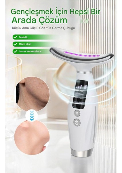 7 Program Boyun ve Yüz Gıdık Sarkma Kırışıklık Ems Güzellik ve Yüz Masaj Cihazı