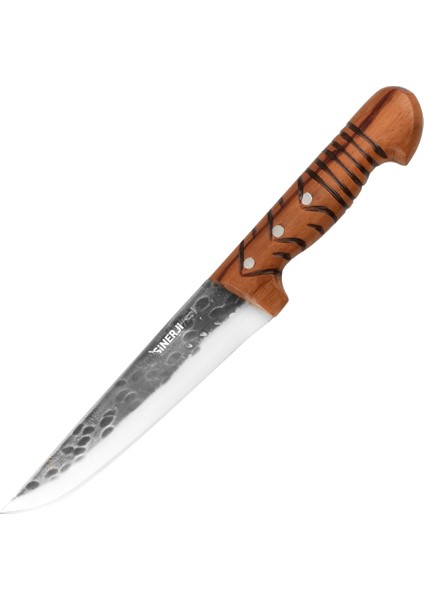 Wooden Saplı Dövme Kasap Bıçağı 18,5 cm