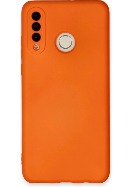 Huawei P30 Lite Kılıf Nano Içi Kadife Silikon - Turuncu
