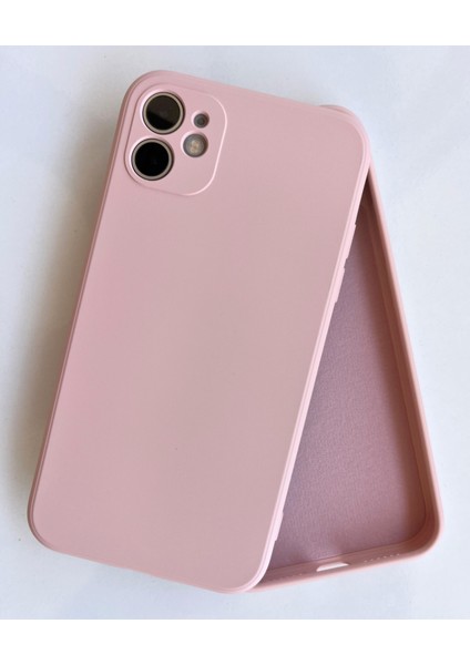 Iphone 11 ile Uyumlu Köşeli Kalıp ( 12 Görünümlü) Logosuz Lansman Içi Kadife Esnek Silikon Kılıf fiyatları