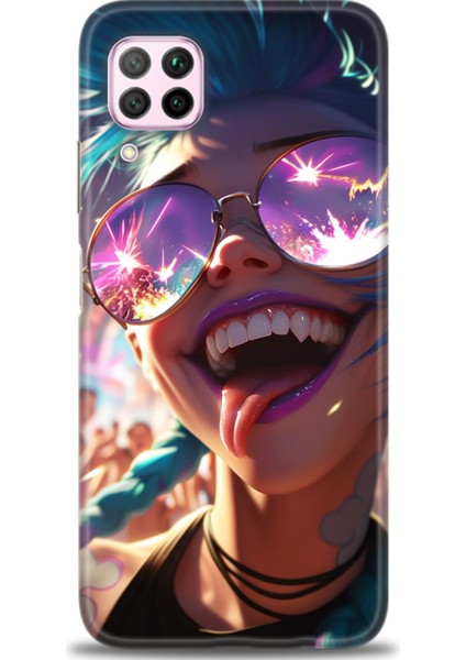 Huawei P40 Lite Kılıf Hd Baskılı Kılıf + Nano Tam Kaplayan Ekran Koruyucu 273