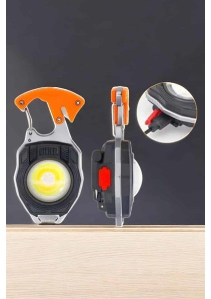 Msa-Shop Yeni Nesil Kamp Feneri Çok Fonksiyonlu Fener Anahtarlık USB Çakmaklı Cam Kırıcı Kemer Kesici Açacak indirimleri