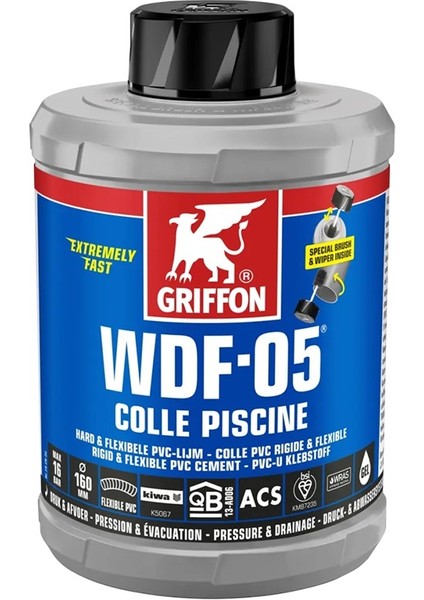Pvc Boru Yapıştırıcısı 1 Litre Wdf-05 Griffon
