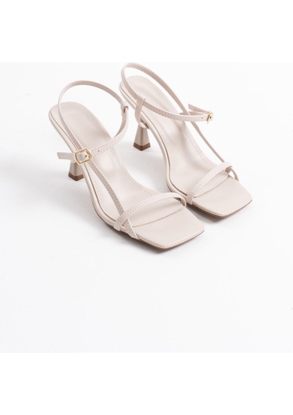Modaserdem Rossie Kadın Bej Topuklu Sandalet fiyatları