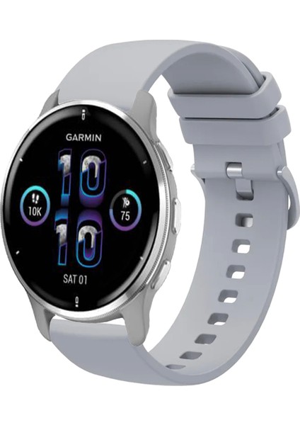 Garmin Venu2 Plus ile Uyumlu Kordon Jel Silikon Tokalı Kayış