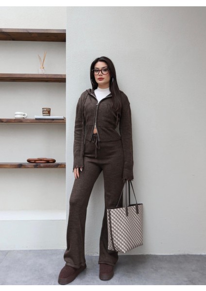 Çift Fermuarlı Triko Takım