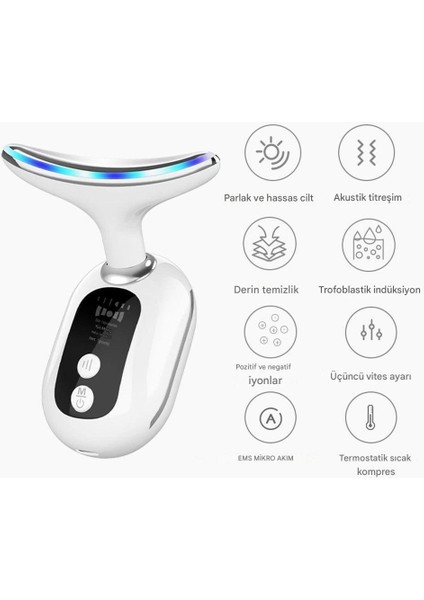 3 Program Boyun ve Yüz Gıdık Sarkma Kırışıklık Ems Güzellik ve Yüz Masaj Cihazı indirimleri