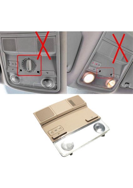Araba Iç Çatı Haritası Lambası Okuma Işık 1KD947105B Vw cc Jetta 5 Golf Mk5 Mk6 Passat B6 Skoda Octavia Koltuk Bej (Yurt Dışından) modelleri