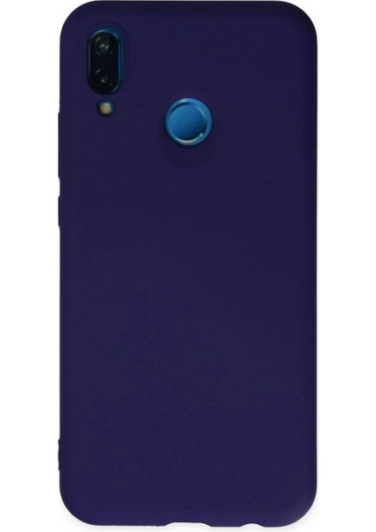Huawei P20 Lite Kılıf Nano Içi Kadife Silikon - Mor