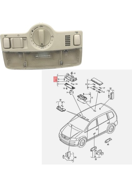 1J0947106 Dome Işık Okuma Lambası Vw Passat B5 Golf 4 Jetta Mk4 Skoda Octavia Fabia Sunroof Switch Okuma Işıkları (Yurt Dışından) indirimleri