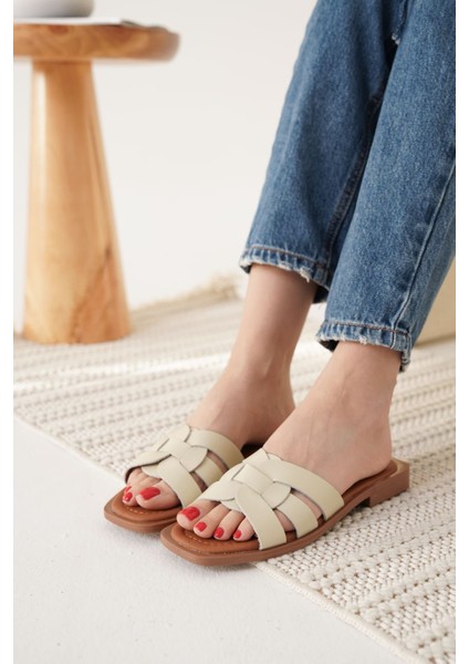 Modaserdem Marlen Bej Hakiki Deri Terlik