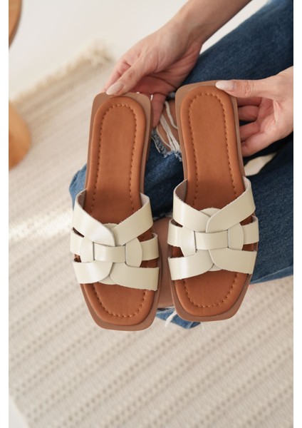 Modaserdem Marlen Bej Hakiki Deri Terlik indirimleri