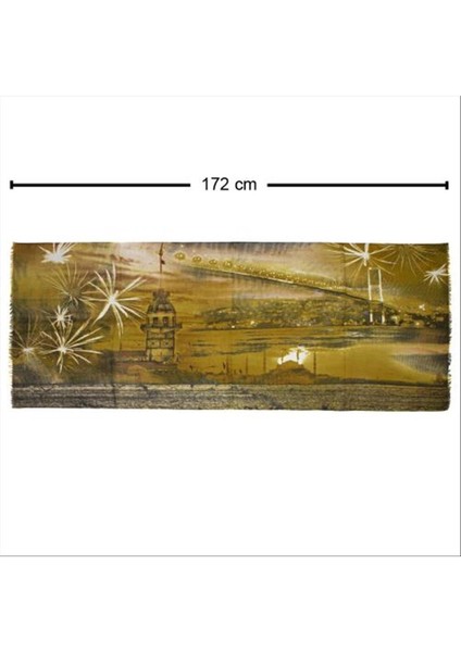 Depomix Kız Kulesi Eşarp Şal-Altın Rengi modelleri