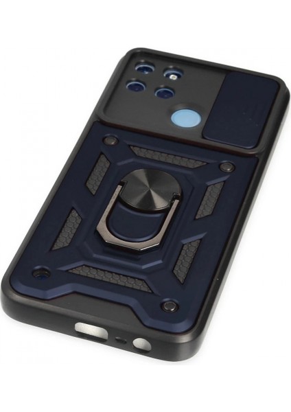 Realme C25Y Kılıf Pars Lens Yüzüklü Silikon - Lacivert indirimleri