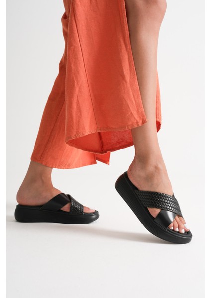 Modaserdem Fayn Siyah Hakiki Deri Terlik fırsatları