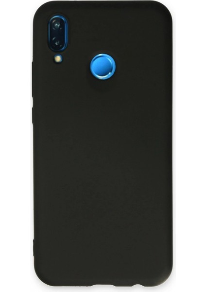 Huawei P20 Lite Kılıf Nano Içi Kadife Silikon - Siyah