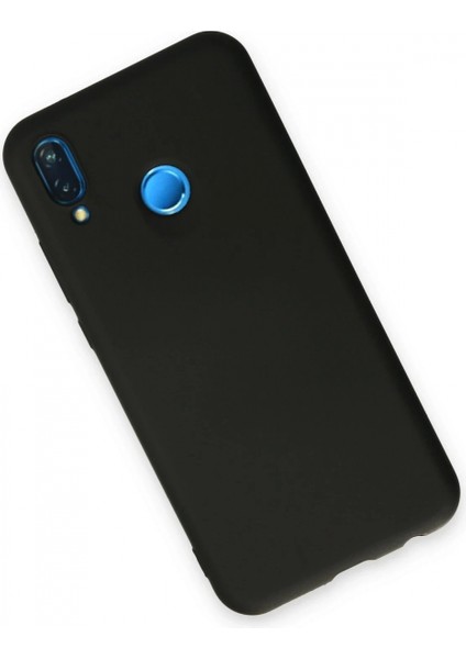 Huawei P20 Lite Kılıf Nano Içi Kadife Silikon - Siyah modelleri