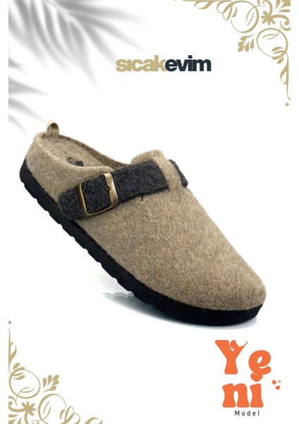 Kadın Kışlık Ev Terliği – Sıcak Tutan, Hafif ve Dayanıklı Şık Peluş Terlik Vizon Siyah