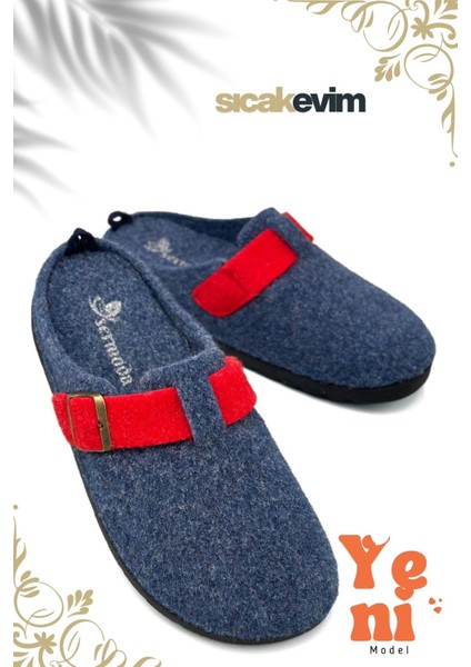 Kadın Kışlık Ev Terliği – Sıcak Tutan, Hafif ve Dayanıklı Şık Peluş Terlik Lacivert Kırmızı fırsatları