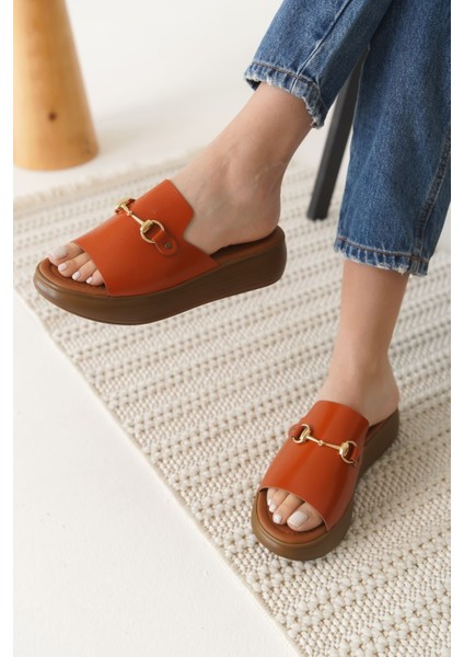 Modaserdem Nelly Kiremit Hakiki Deri Terlik indirimleri