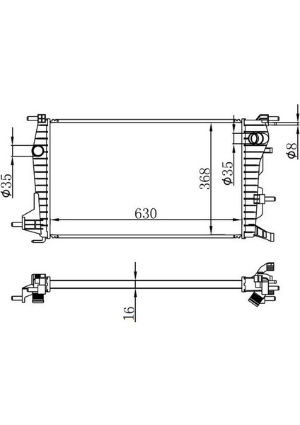 Depomix Radyatör Brazing Fluence 1.5 Dci Mek 630X368X16