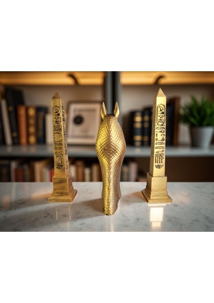 Antik Mısır Anubis & Obelisk Seti – Gizemin ve Koruyuculuğun Sembolü indirimleri