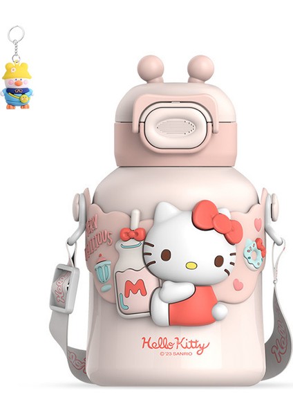 316 Paslanmaz Çelik Termos Bardak Çocuk Sevimli Karikatür Kulomi Taşınabilir Pipetli Bardak Erkek ve Kız Öğrenciler Moda Su Bardakları (Yurt Dışından)