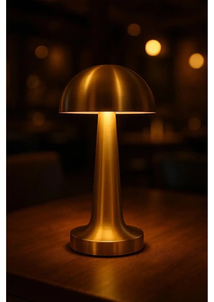 Ekim Aydınlatma Dokunmatik Mantar Masa Lambası Gold Kasa 3 Işık Renkli Şarjlı Masa Lambası fiyatları