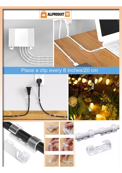 Kendinden Yapışkanlı Kablo Sabitleyici Klips Seti 160’lı – Şeffaf Kablo Düzenleyici, Toplayıcı, Her Yüzeye Uygun, Kolay Montaj fiyatları