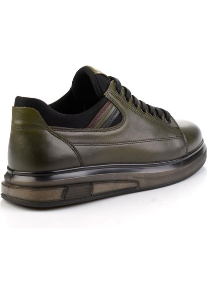 Haki Hakiki Deri Erkek Sneaker E01398142843 modelleri