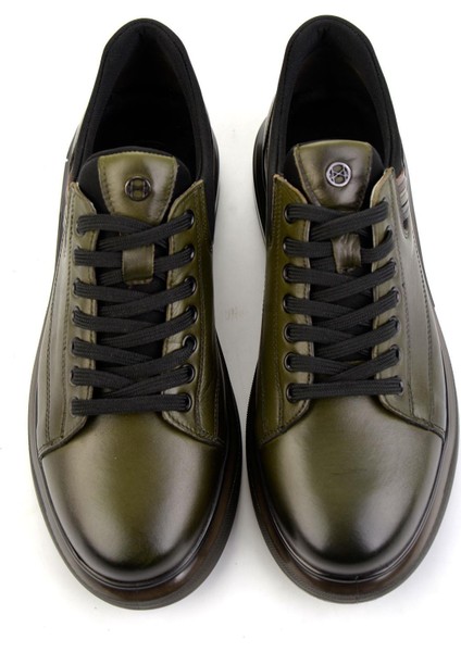 Haki Hakiki Deri Erkek Sneaker E01398142843 fırsatları