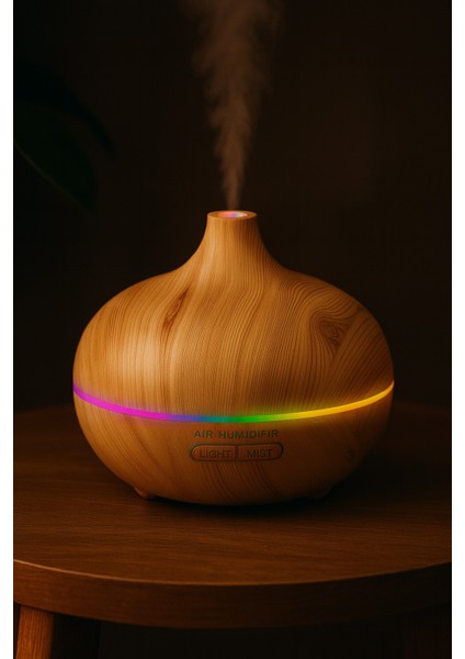 550 ml Işıklı Ultrasonik Hava Nemlendirici – Sessiz Buhar Makinesi & Aroma Difüzör modelleri