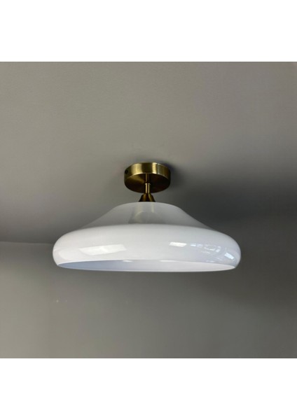 Solitra Beyaz Piramit Plafonyer Başlık Tekli Avize Sarkıt Ofis Showroom Salon Mutfak Avizeleri