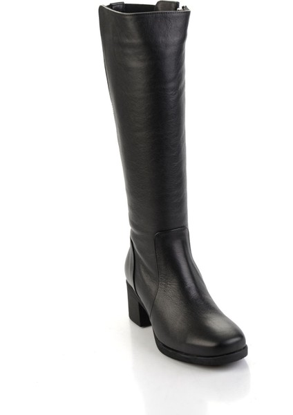 Siyah Hakiki Deri Kadın Çizme K03586333303 fiyatları