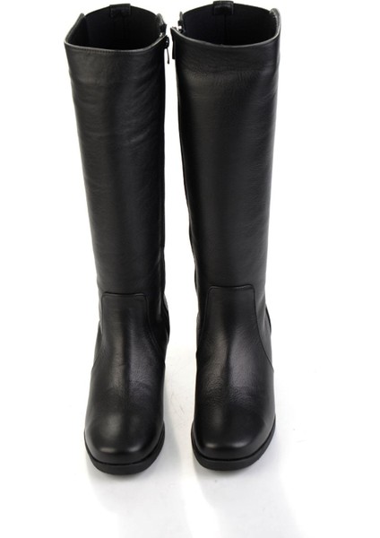 Siyah Hakiki Deri Kadın Çizme K03586333303 fırsatları