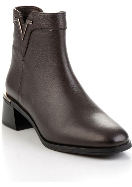 Kahve Hakiki Deri Kadın Bot & Bootie K02645012303 fiyatları