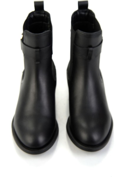 Siyah Hakiki Deri Kadın Bot & Bootie K02724400103 fırsatları